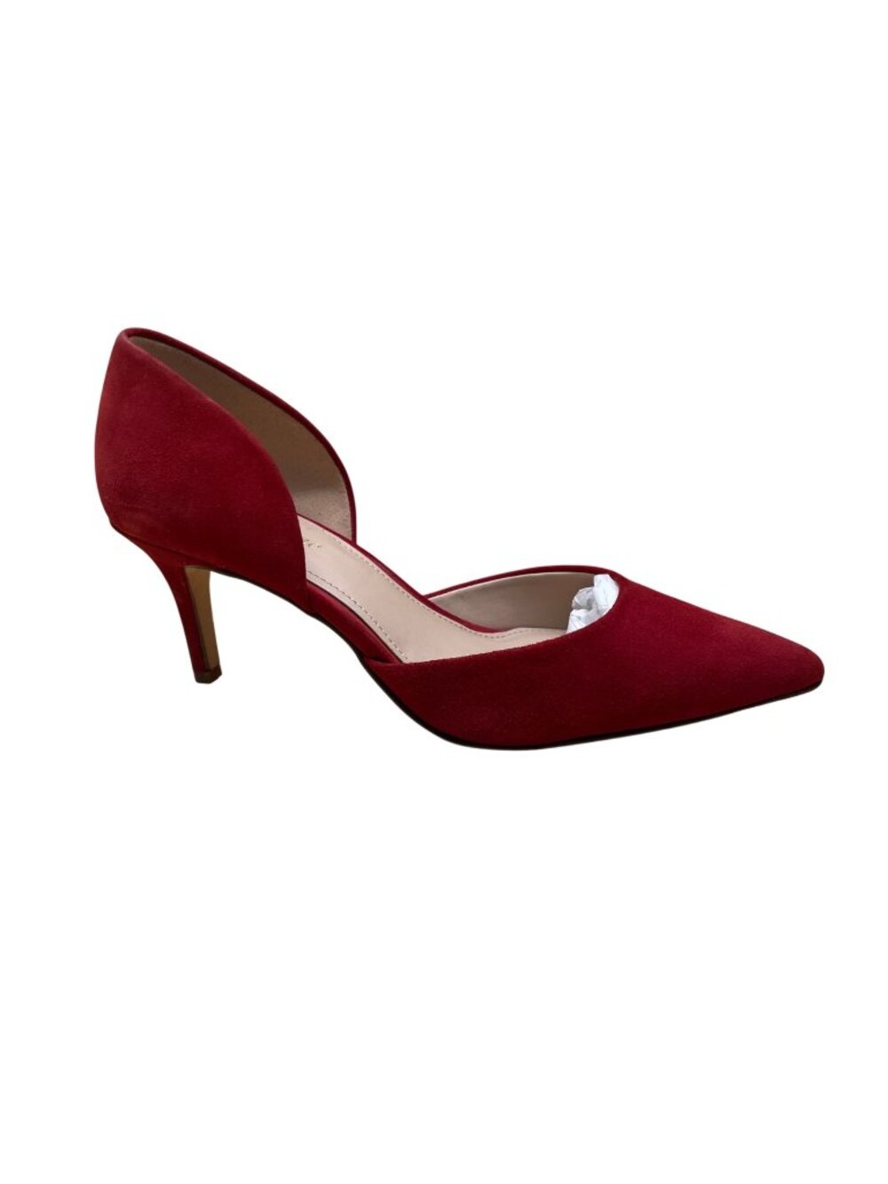 Essex Lane Women's Red Suede Pointed Toe Dakota D'Orsay Style Heels Size 7M